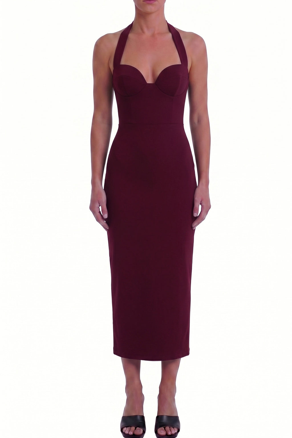 Dress Monica Bordeaux — packshot e-commerce Angel's Club Roma