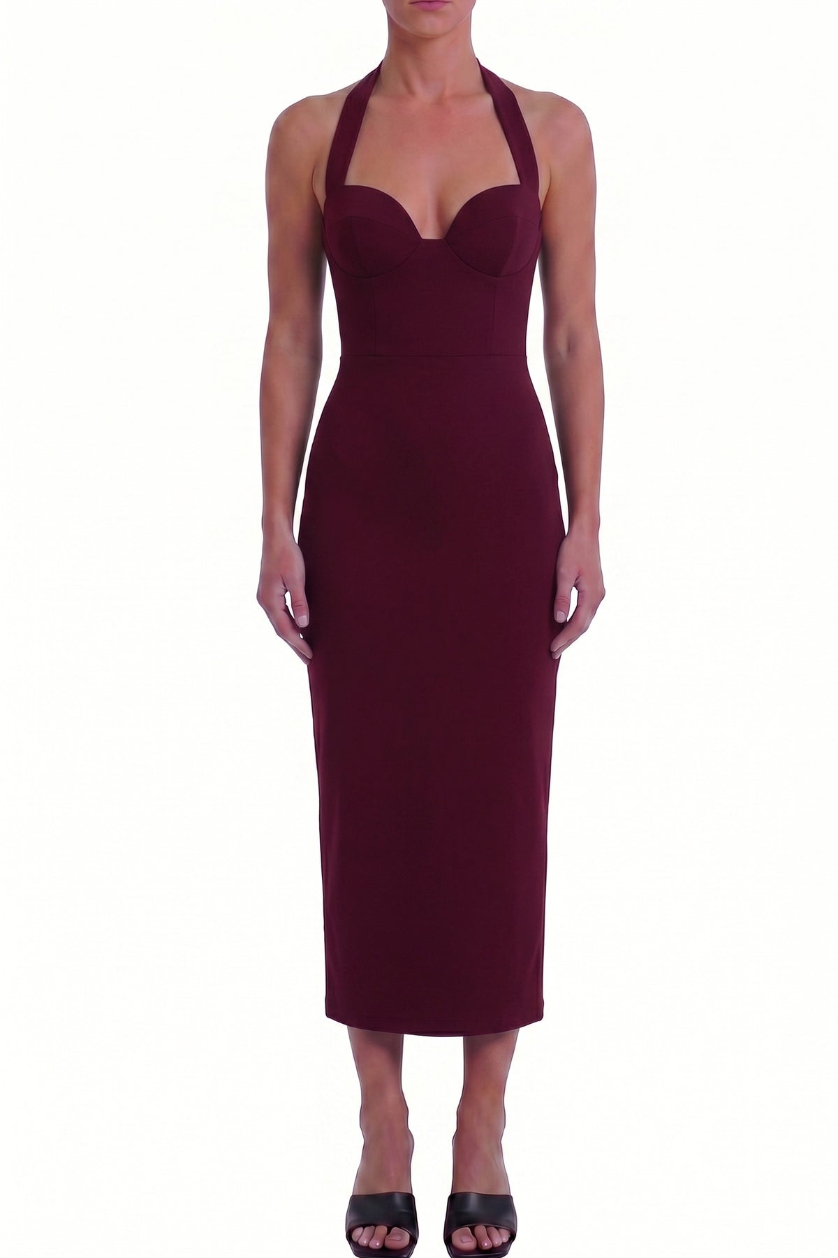 Dress Monica Bordeaux — packshot e-commerce Angel's Club Roma