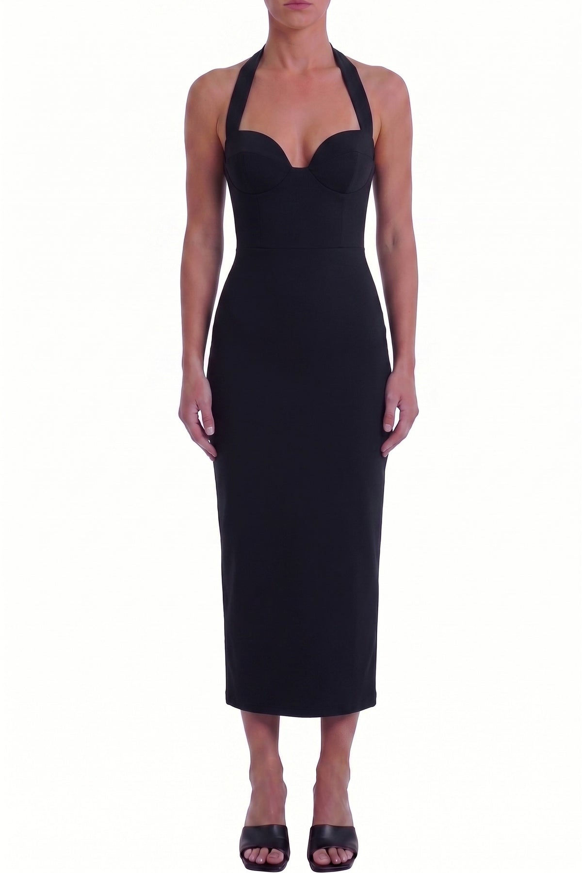 Dress Monica Nero — packshot e-commerce Angel's Club Roma